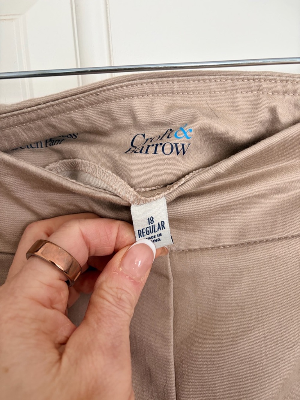 croft & barrow tan casual trousers